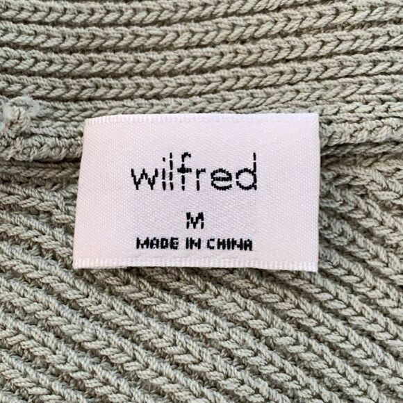 Aritzia Wilfred Cayenne Cropped Knit Halter Top Sage Green Size M - Picture 9 of 12